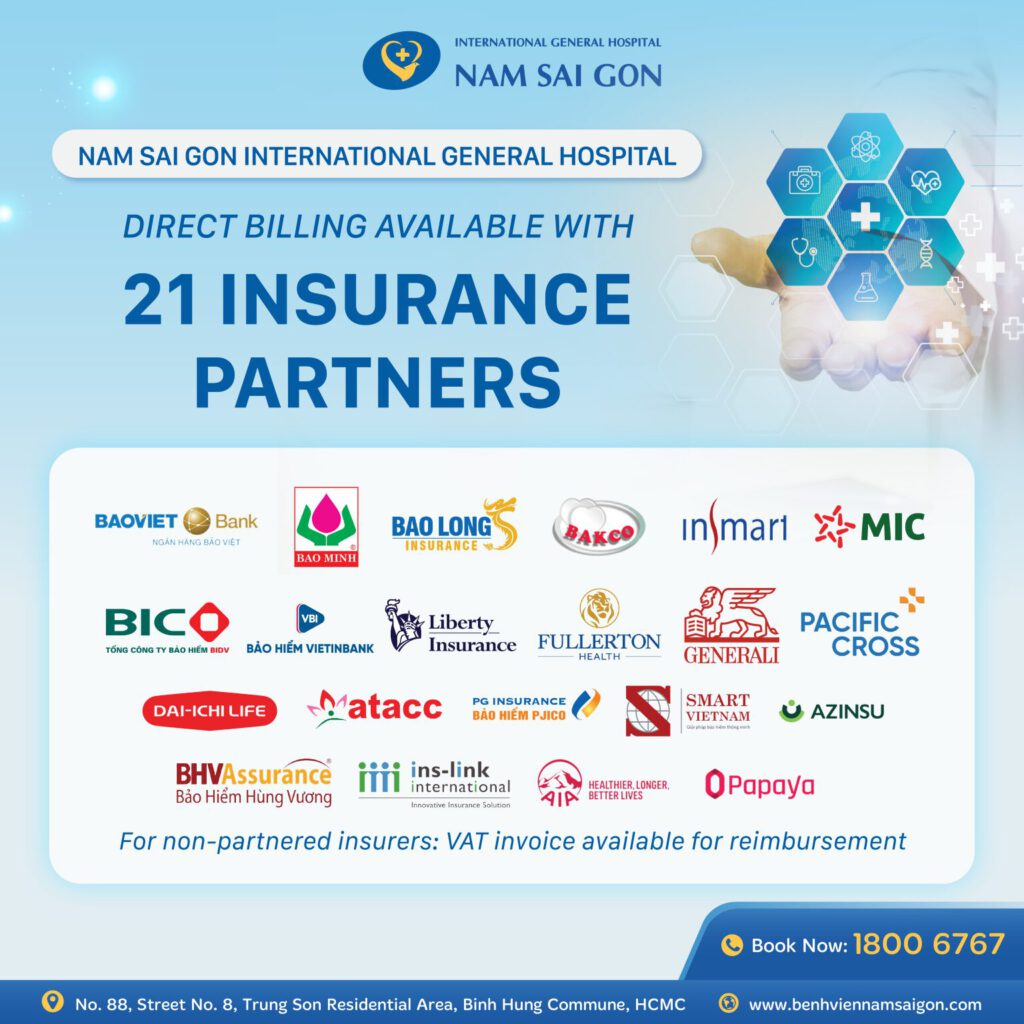 NAM SAI GON INTERNATIONAL GENERAL HOSPITAL OFFERS DIRECT BILLING WITH 21 PRIVATE HEALTH INSURANCE PROVIDERS 4 Post 21 don vi Bao hiem EN