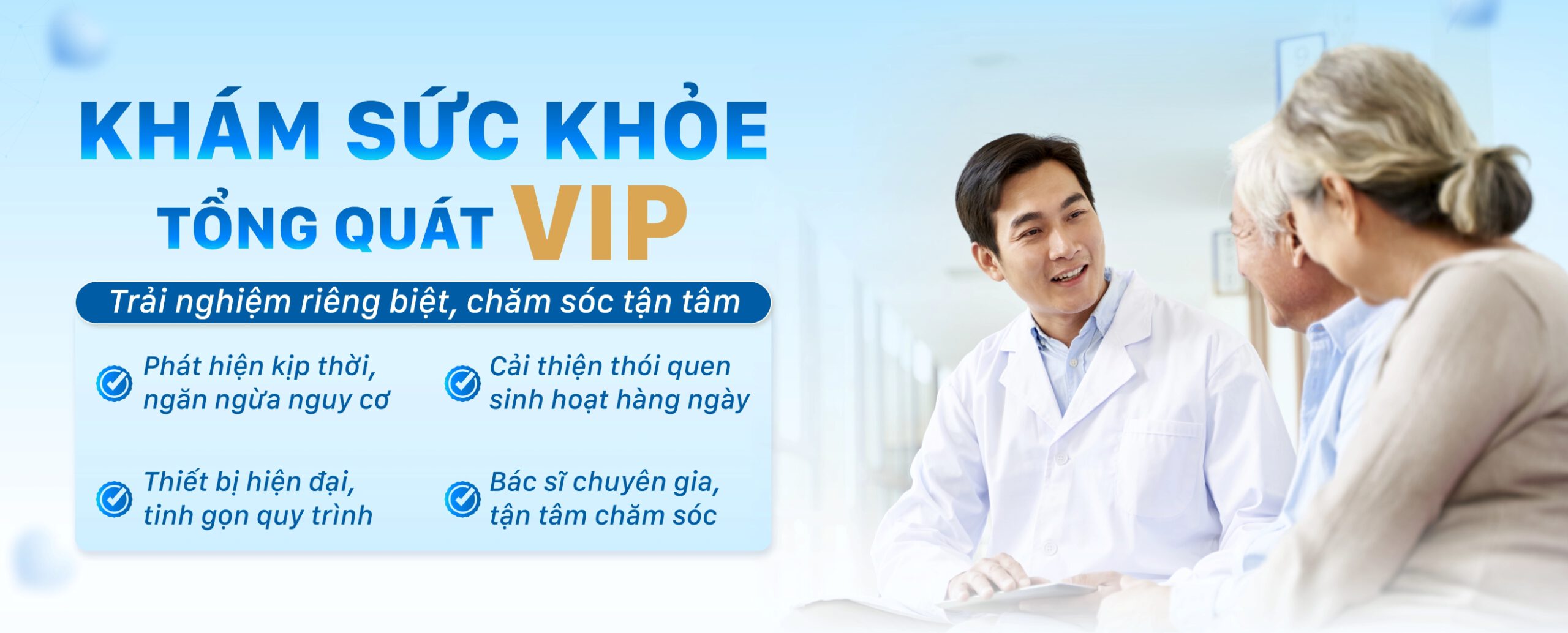 <p><strong>Khám Sức Khỏe Tổng Quát</strong></p>
<p><strong><span style="color: #144089;">VIP</span></strong></p>
