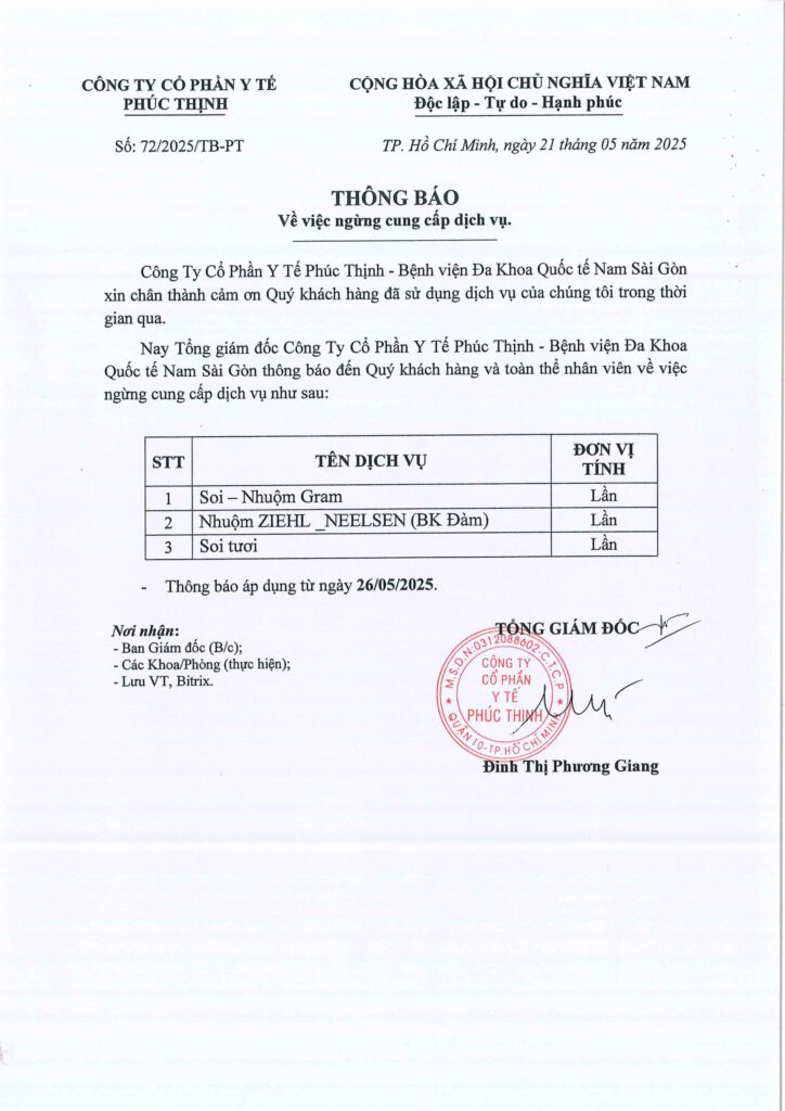 So 72 2025 TB PT. Ngung cung cap dich vu