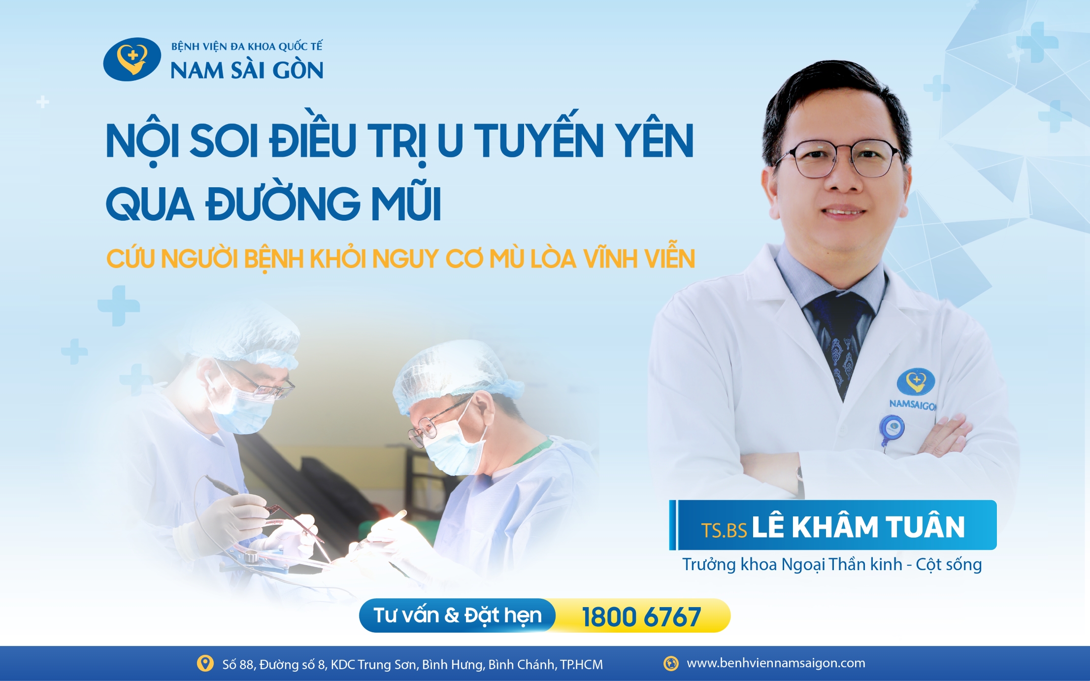 NGƯỜI ĐÀN ÔNG XUÝT MÙ MẮT… VÌ KHỐI U NÃO TIẾN TRIỂN ÂM THẦM 2 THIET KE CA BENH CUA TS.BS LE KHAM TUAN BannerWeb