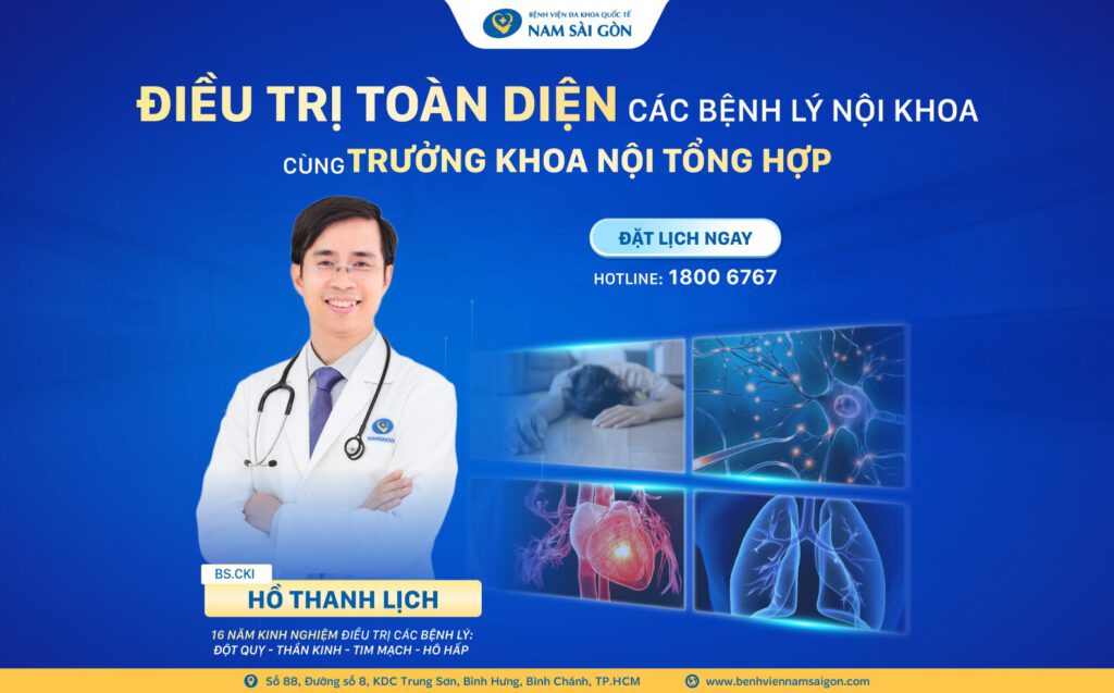 KHÁM VÀ ĐIỀU TRỊ TOÀN DIỆN CÁC BỆNH LÝ NỘI KHOA CÙNG BS.CKI. HỒ THANH LỊCH 2 Website DIEU TRI TOAN DIEN CAC BENH LY NOI KHOA