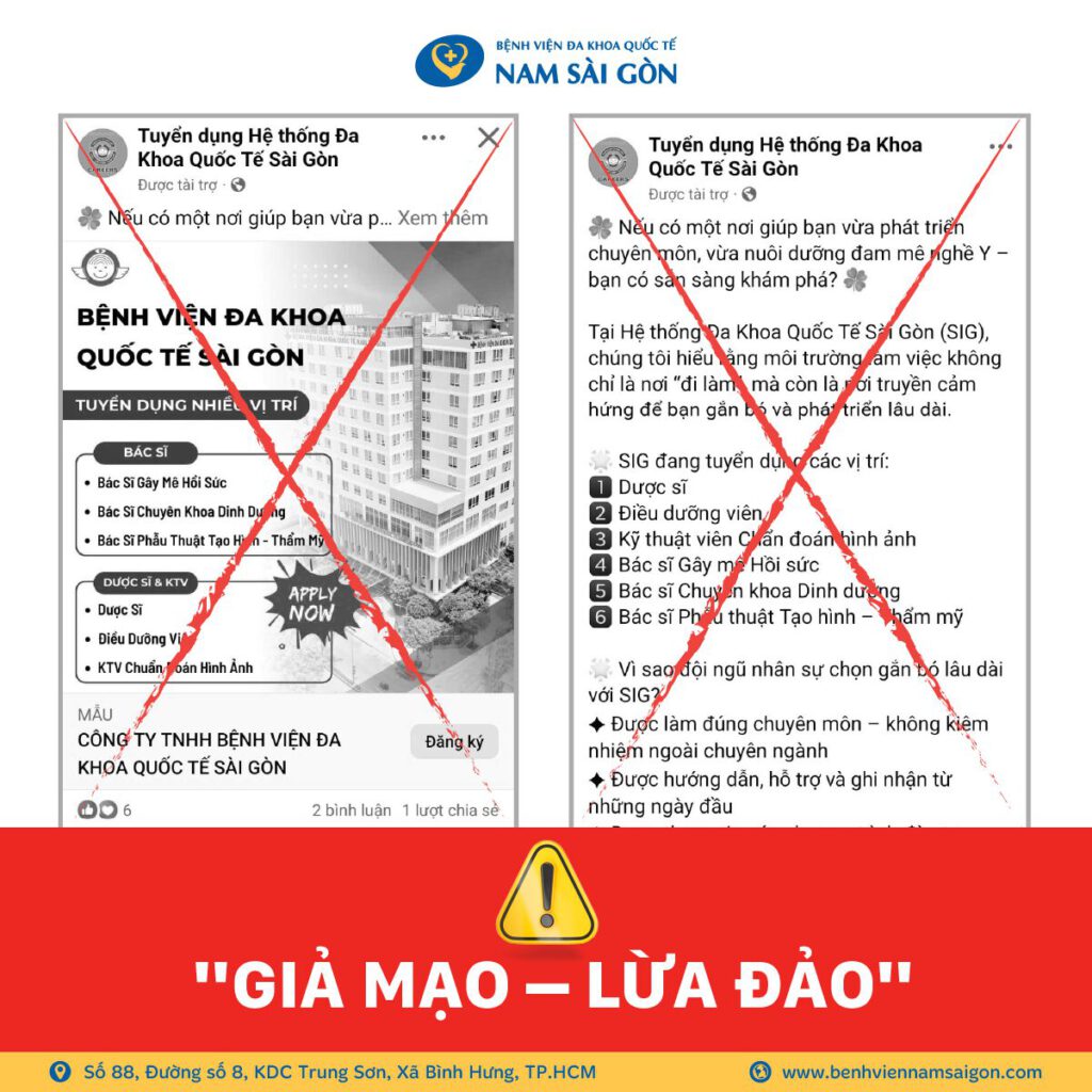 CẢNH BÁO GIẢ MẠO FANPAGE TUYỂN DỤNG BỆNH VIỆN 3 Canh bao lua dao 1