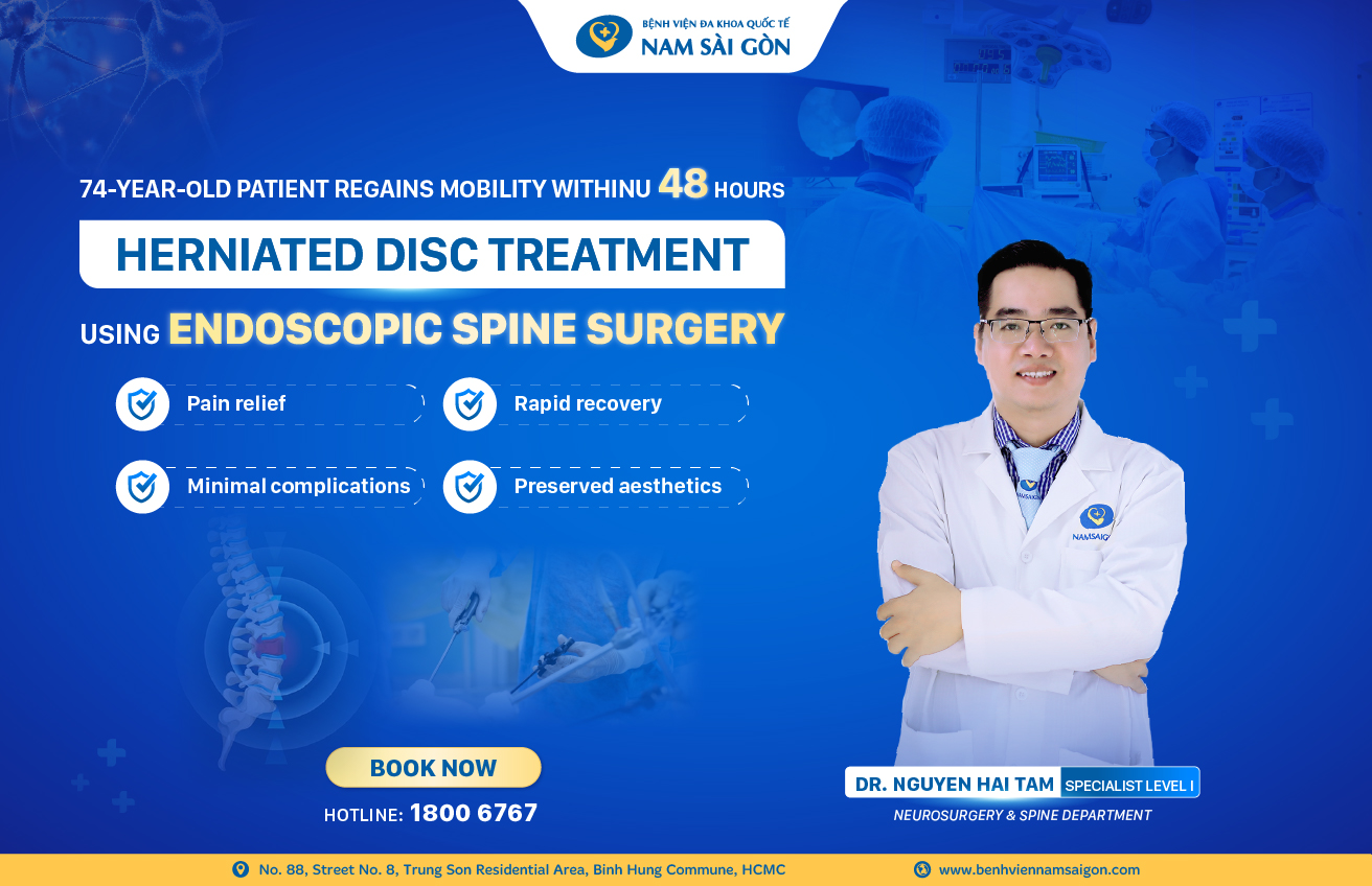ENDOSCOPIC TREATMENT OF HERNIATED DISC: 74-YEAR-OLD MAN WALKS AGAIN AFTER 48 HOURS