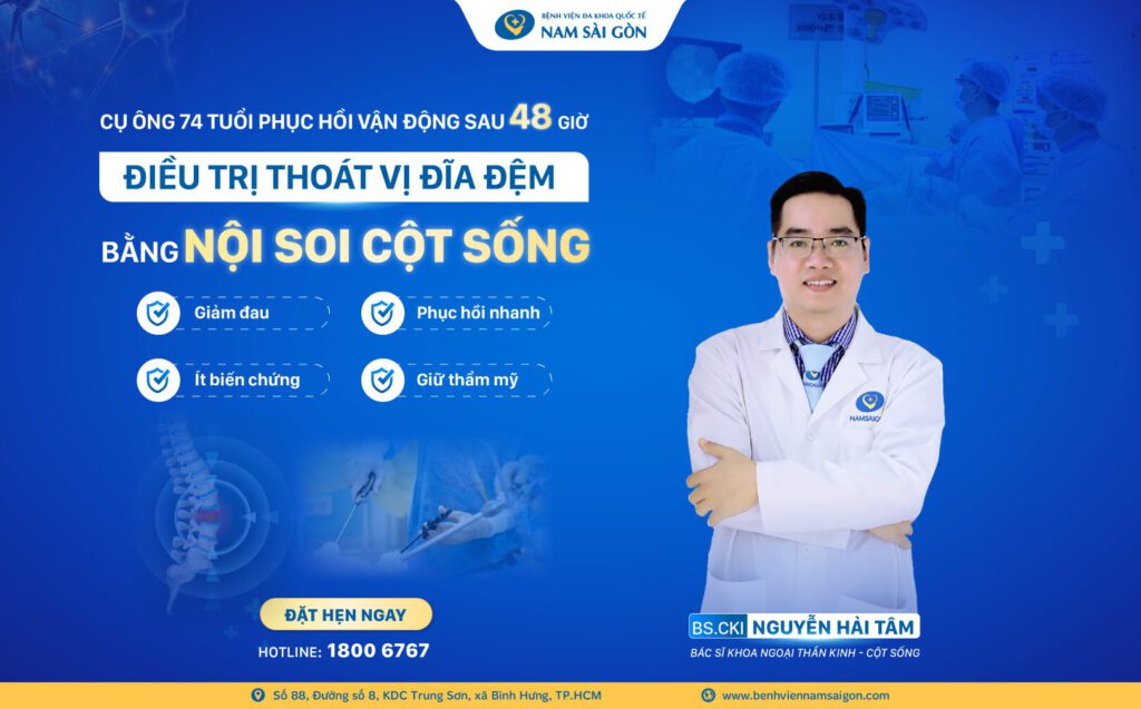 ĐIỀU TRỊ THOÁT VỊ ĐĨA ĐỆM BẰNG NỘI SOI: CỤ ÔNG 74 TUỔI PHỤC HỒI SAU 48 GIỜ 2 Website CU ONG 74 TUOI PHUC HOI VAN DONG SAU 48H