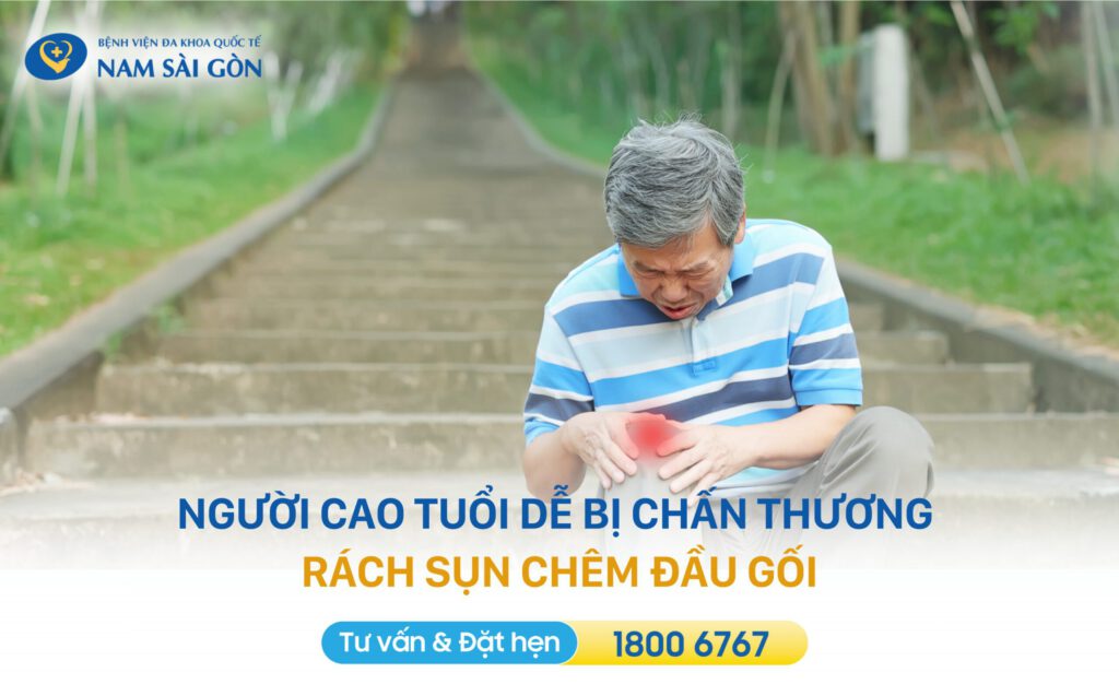 người cao tuổi dễ bị chấn thương rách sụn chêm đầu gối