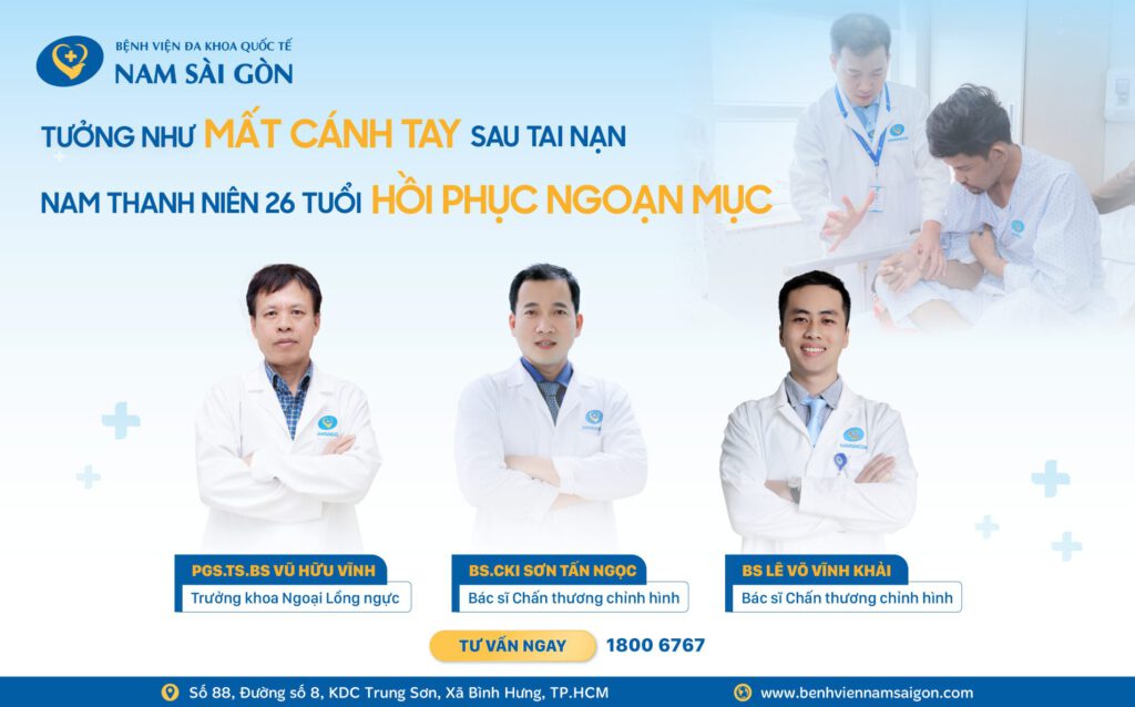 Web H1 Ca benh SUYT MAT CANH TAY SAU TAI NAN NAM THANH NIEN 26 TUOI HOI PHUC NGOAN MUC