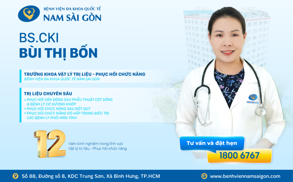 PHỤC HỒI CHỨC NĂNG – CHÌA KHÓA TRỞ LẠI CUỘC SỐNG CÙNG BS.CKI BÙI THỊ BỐN 2 Web PR BS.CKI Bui Thi Bon