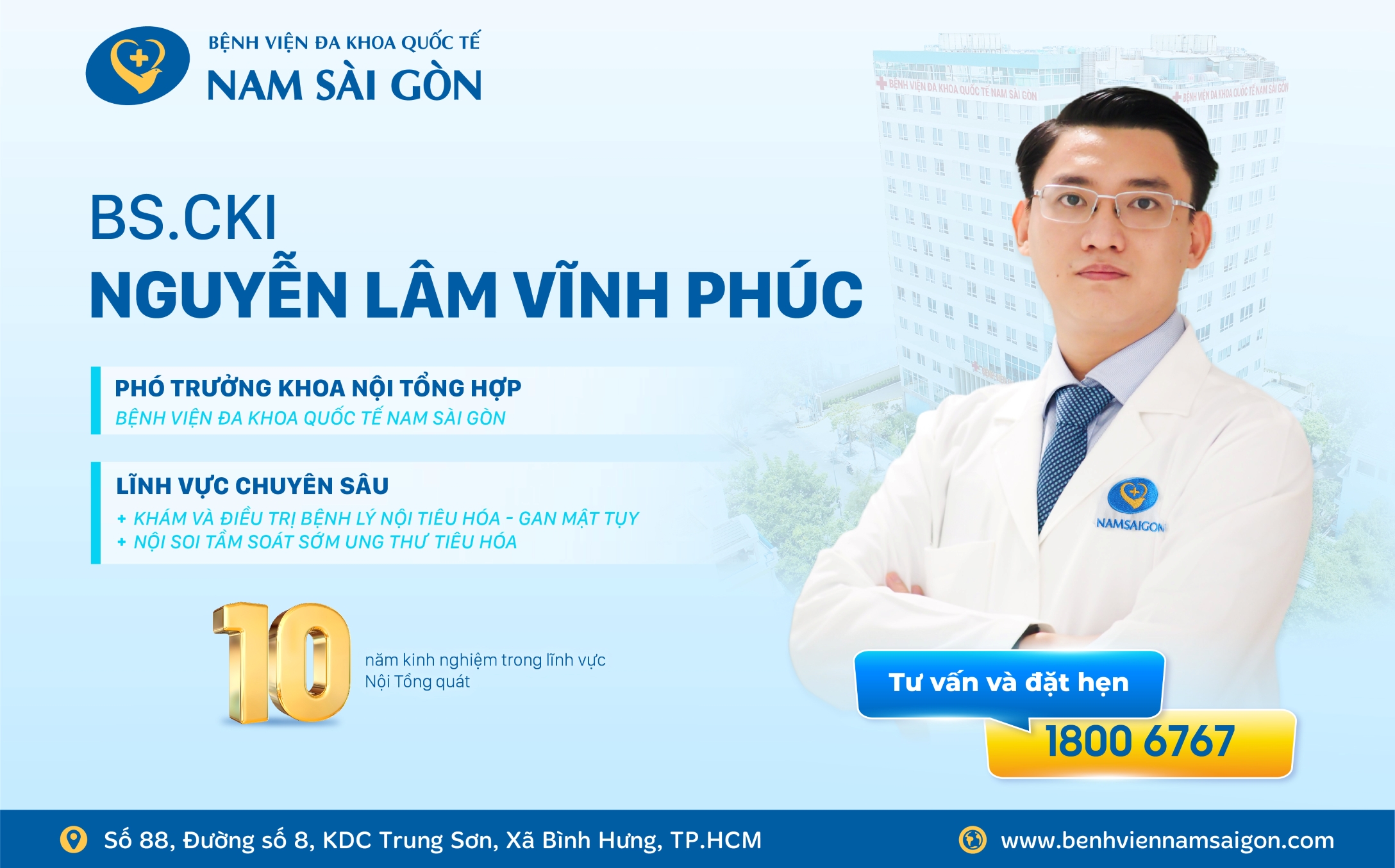 BS.CKI NGUYỄN LÂM VĨNH PHÚC – VỊ PHÓ TRƯỞNG KHOA TRẺ TUỔI ĐẦY TÀI NĂNG