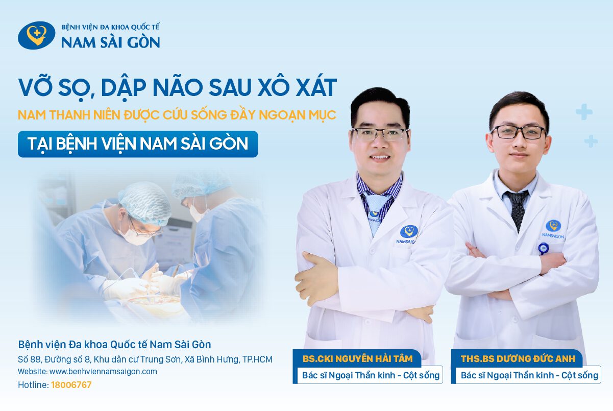 VỠ SỌ, DẬP NÃO SAU XÔ XÁT, NAM THANH NIÊN ĐƯỢC CỨU SỐNG ĐẦY NGOẠN MỤC TẠI BỆNH VIỆN NAM SÀI GÒN