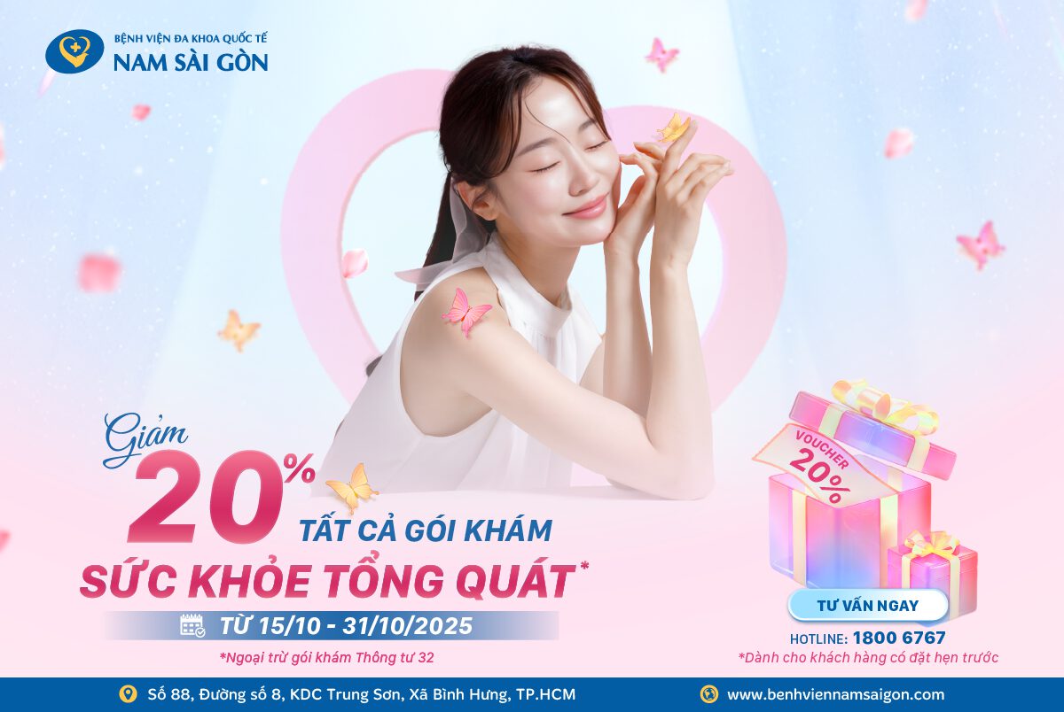 GIẢM 20% TẤT CẢ GÓI KHÁM SỨC KHỎE DÀNH RIÊNG CHO KHÁCH HÀNG NỮ