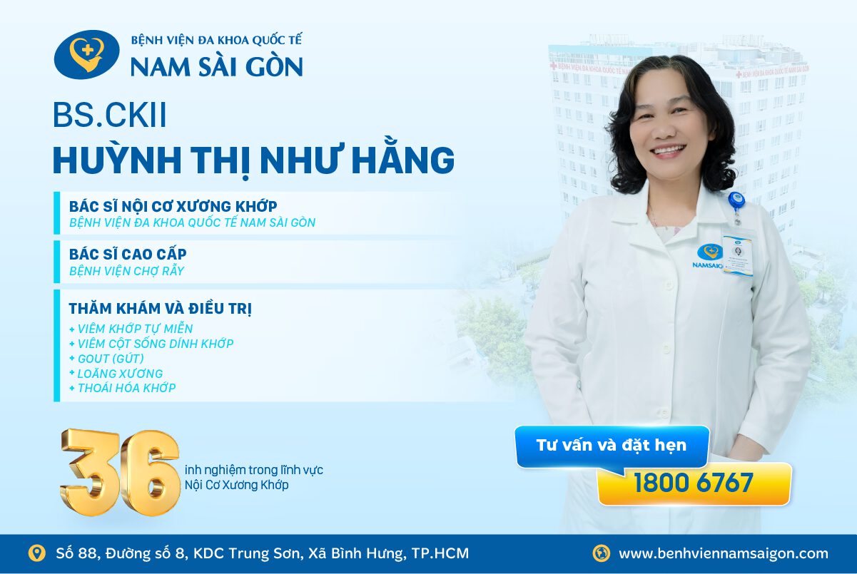 BS.CKII HUỲNH THỊ NHƯ HẰNG – HƠN 36 NĂM KINH NGHIỆM ĐỒNG HÀNH CÙNG HỆ CƠ XƯƠNG KHỚP VỮNG VÀNG