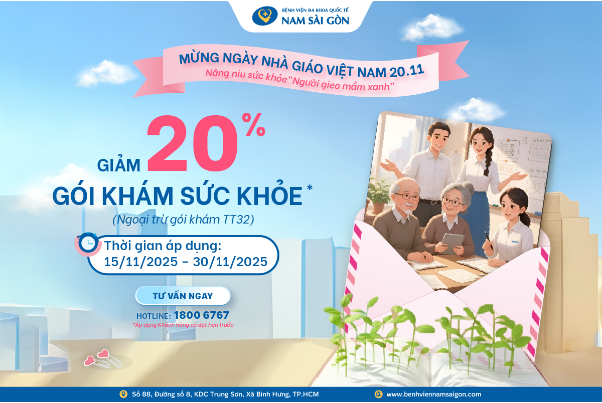 GIẢM 20% CÁC GÓI KHÁM SỨC KHỎE – TRI ÂN NGƯỜI GIEO MẦM