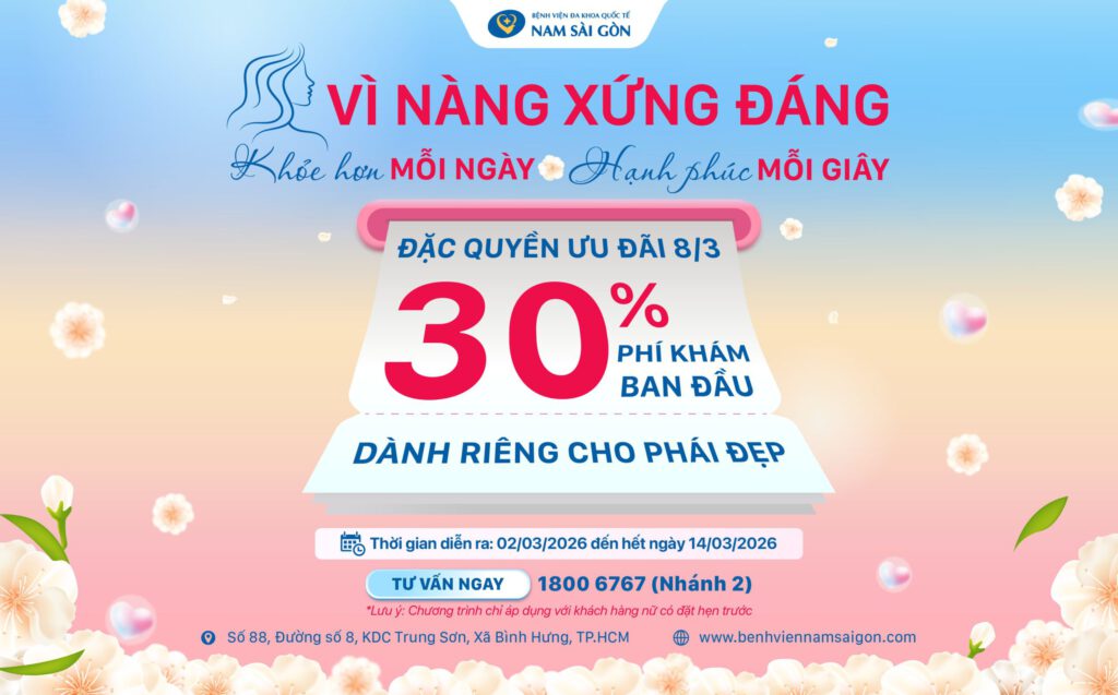ƯU ĐÃI 30% PHÍ KHÁM: ĐẶC QUYỀN DÀNH RIÊNG CHO PHÁI ĐẸP 2 2026 02 27 CTKM Website 30 Chuong trinh 8.03.2026