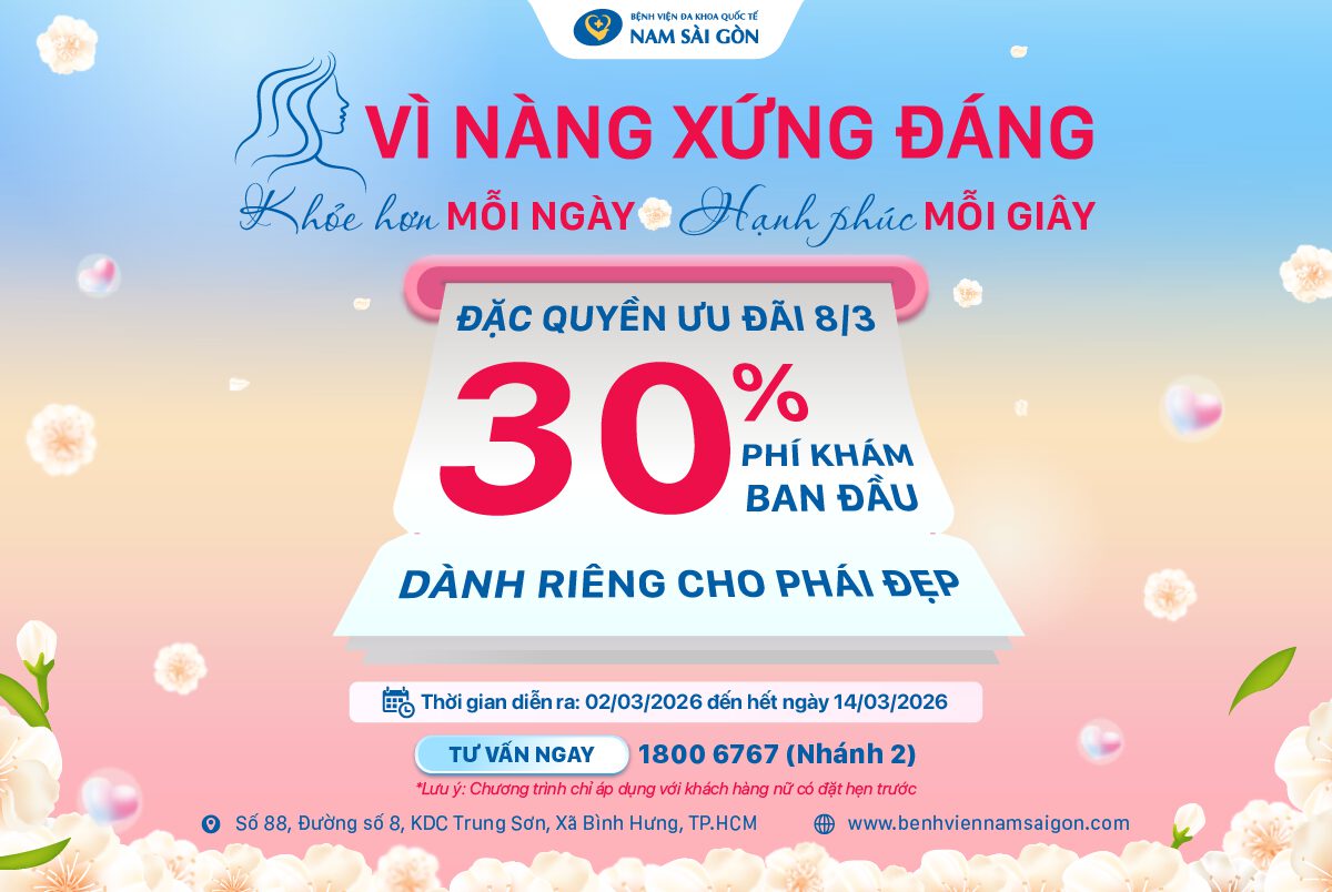 ƯU ĐÃI 30% PHÍ KHÁM: ĐẶC QUYỀN DÀNH RIÊNG CHO PHÁI ĐẸP