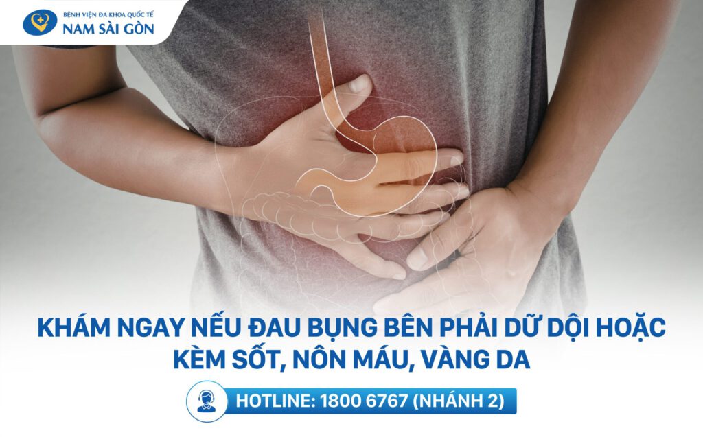đau bụng bên phải dưới rốn