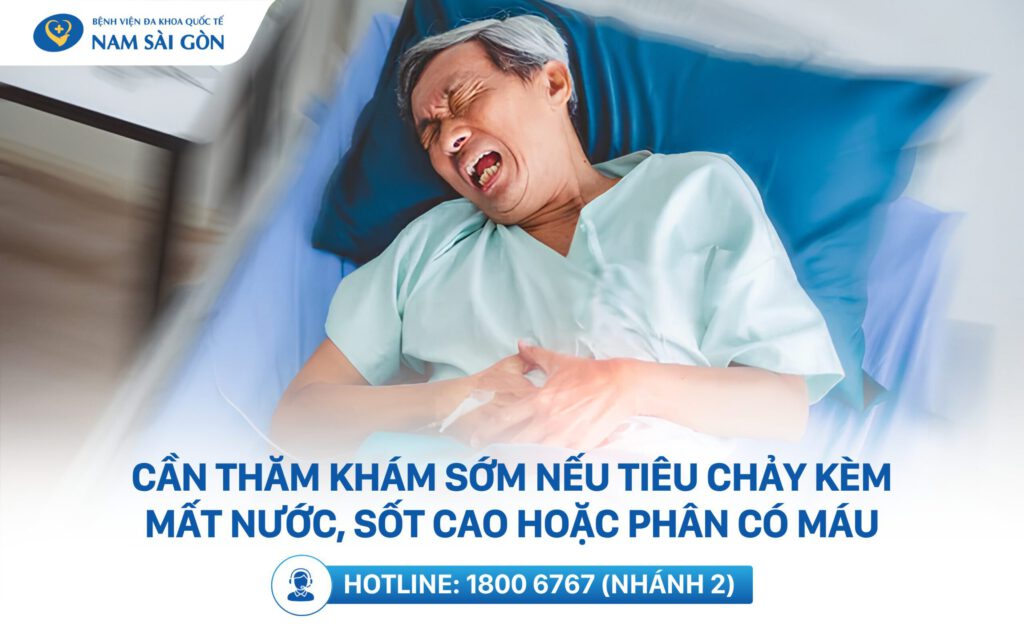 đi ngoài ra nước đau bụng
