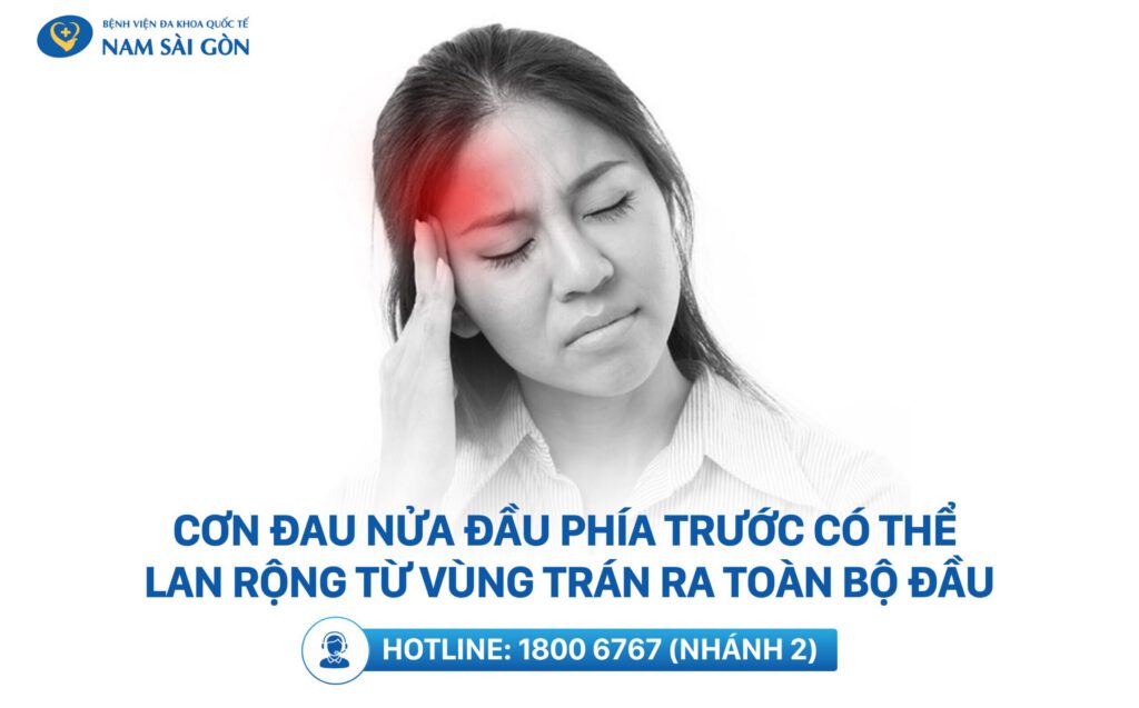 đau nửa đầu phía trước
