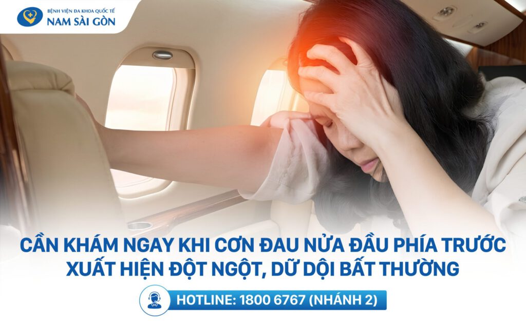 triệu chứng đau nửa đầu trước