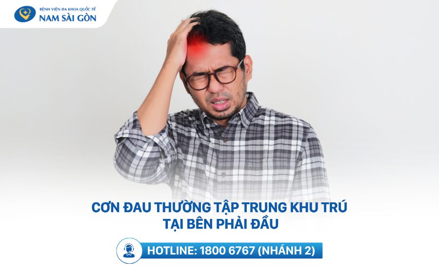 đau nửa đầu bên phải