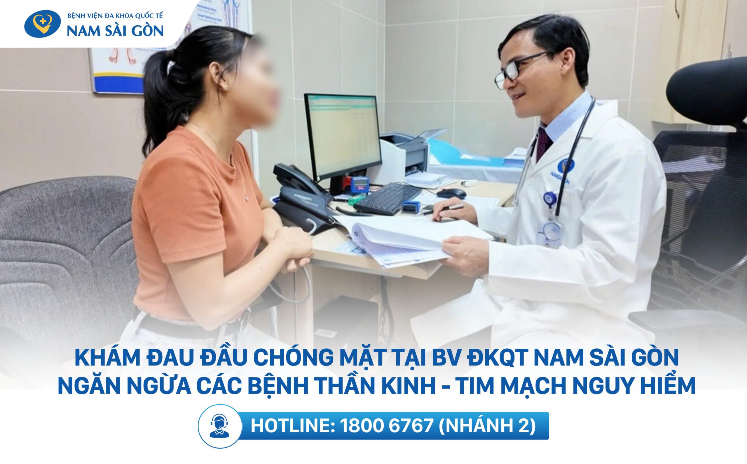 khám chữa đau đầu chóng mặt bệnh viện đkqt nam sài gòn