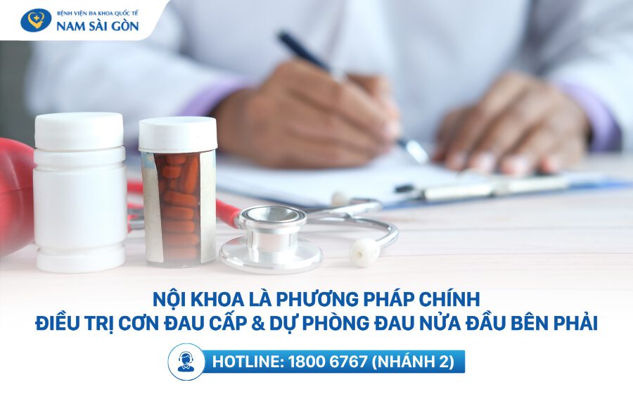 điều trị đau nửa đầu bên phải