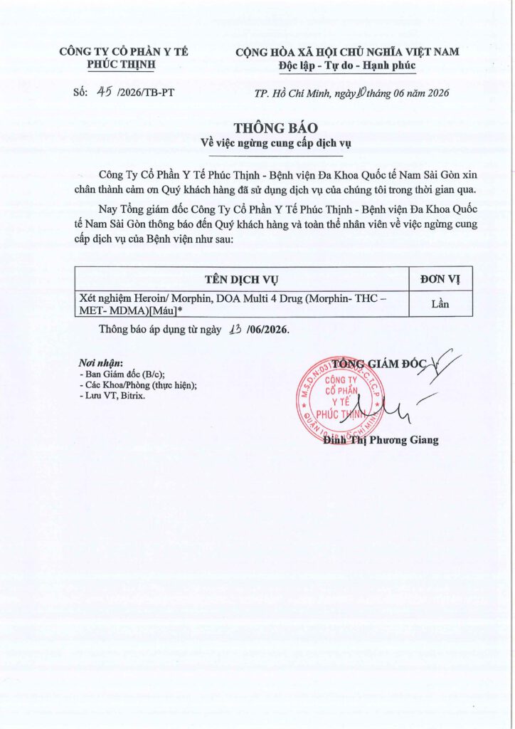 So 452026TB PT Ngung cung cap dich vu xet nghiem Heroin Morphin DOA Multi 4 Drug 1362026