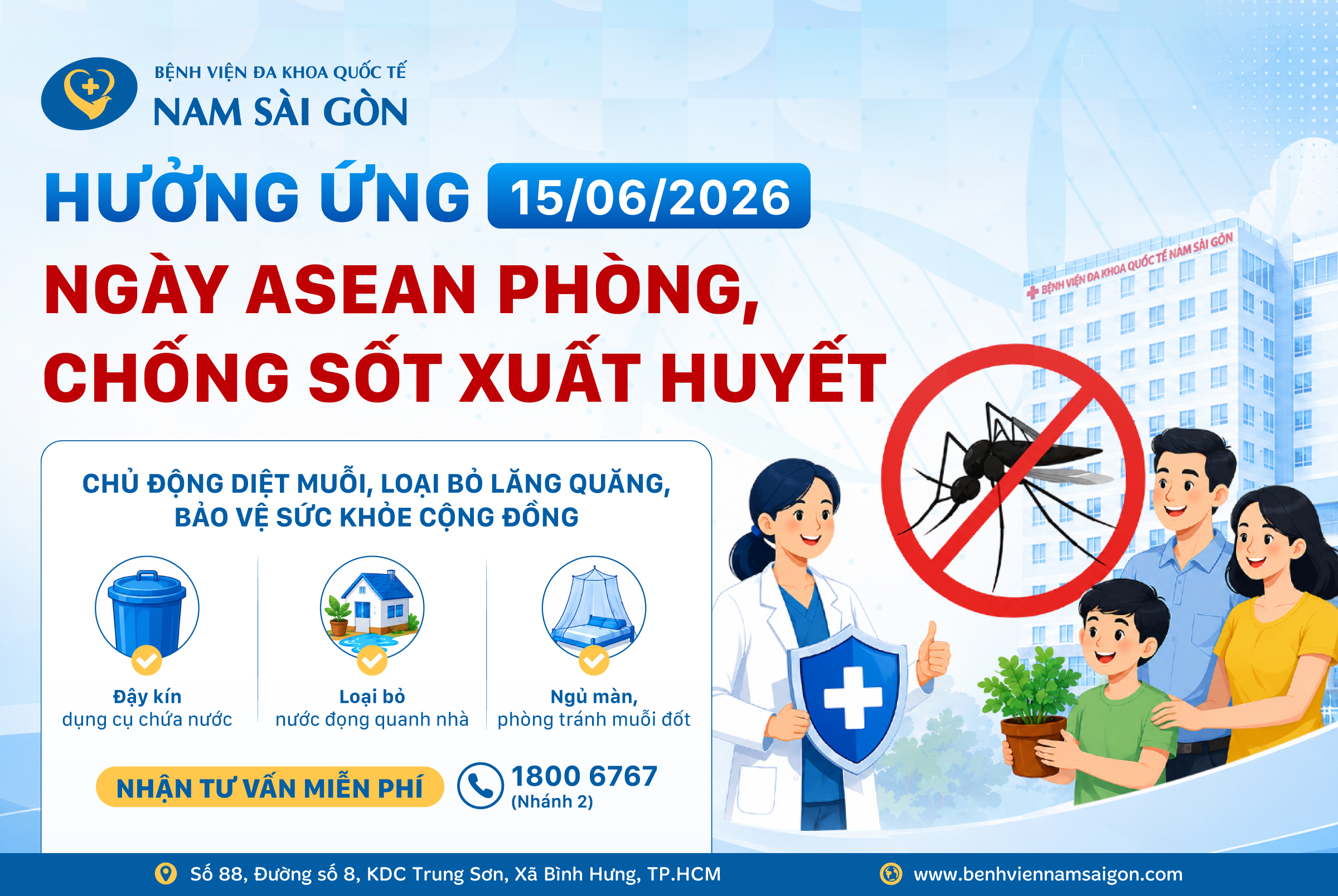 HƯỞNG ỨNG NGÀY ASEAN PHÒNG, CHỐNG SỐT XUẤT HUYẾT