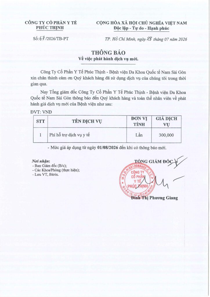 So 672026TB PT Phat hanh gia dich vu moi Phi ho tro dich vu y te ap dung tu 0182026
