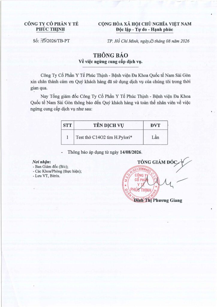 So 752026TB PT Ngung cung cap dich vu Test tho C14O2 tim HPylori