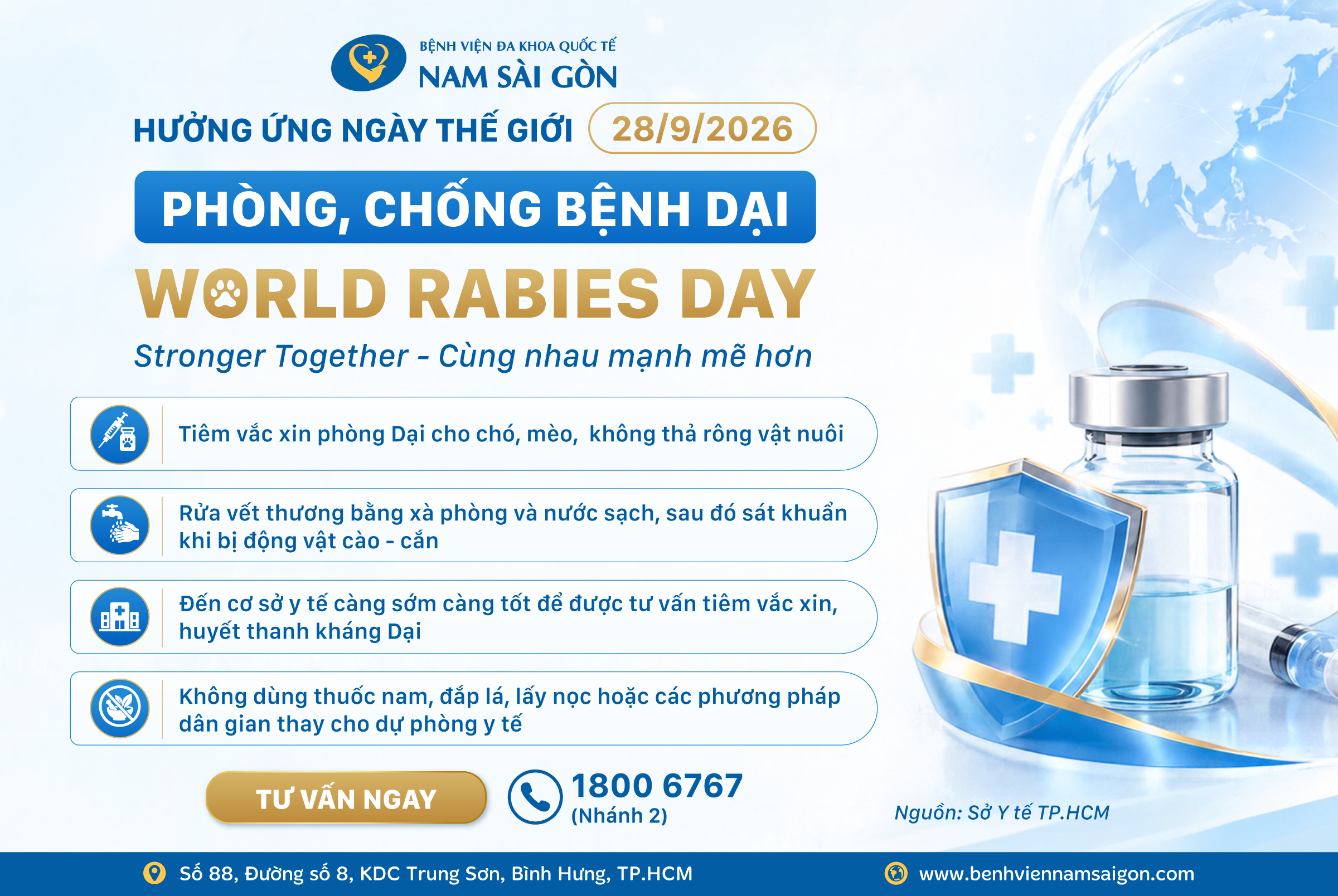 HƯỞNG ỨNG NGÀY THẾ GIỚI PHÒNG, CHỐNG BỆNH DẠI 28/9