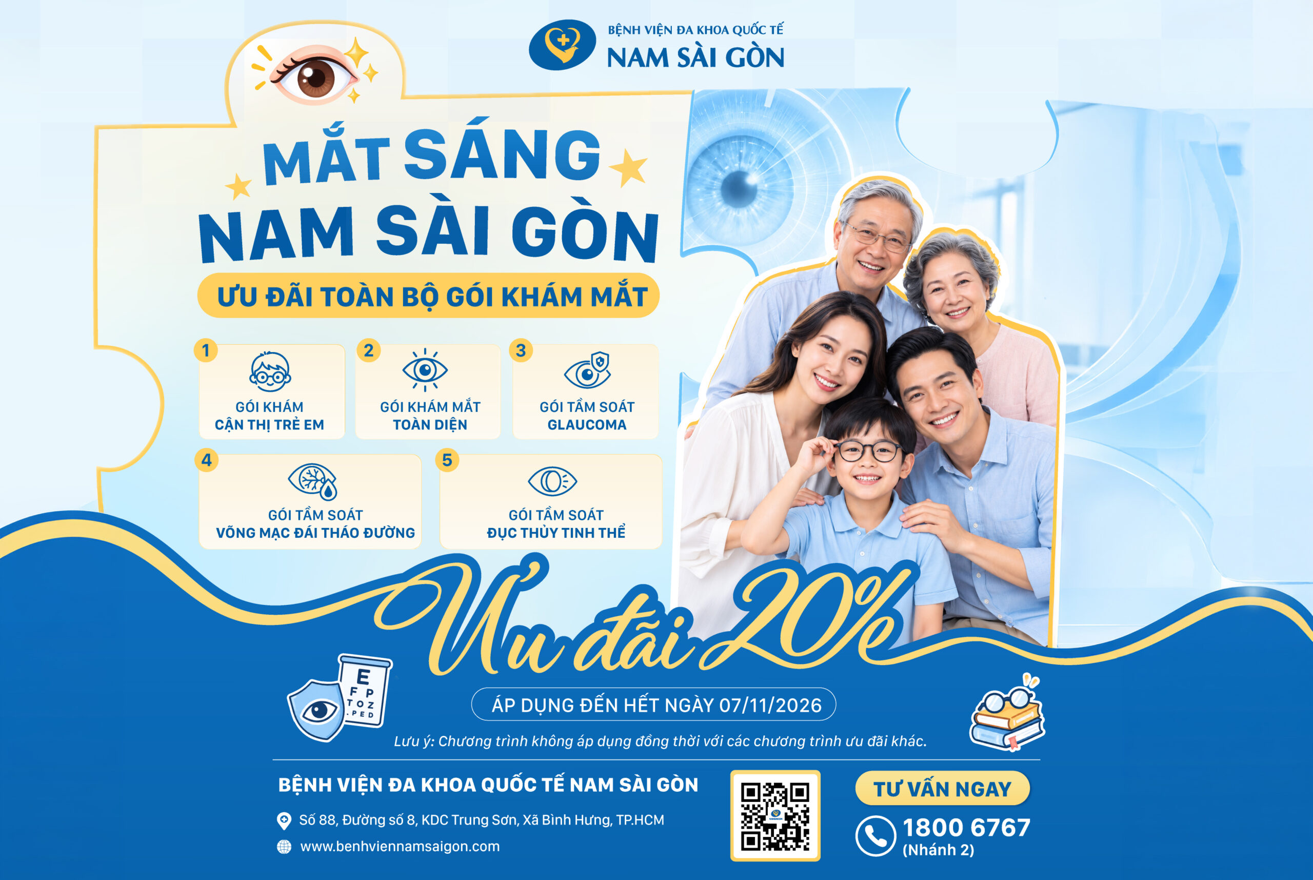 RA MẮT BỘ GÓI KHÁM MẮT, ƯU ĐÃI 20%